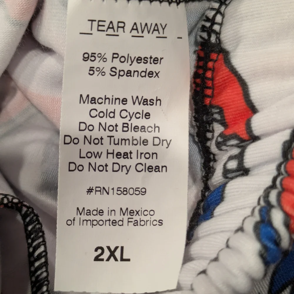 NWOT Grateful Dead Stealie Lounge Pants Red Blue Skull Print Drawstring 2XL